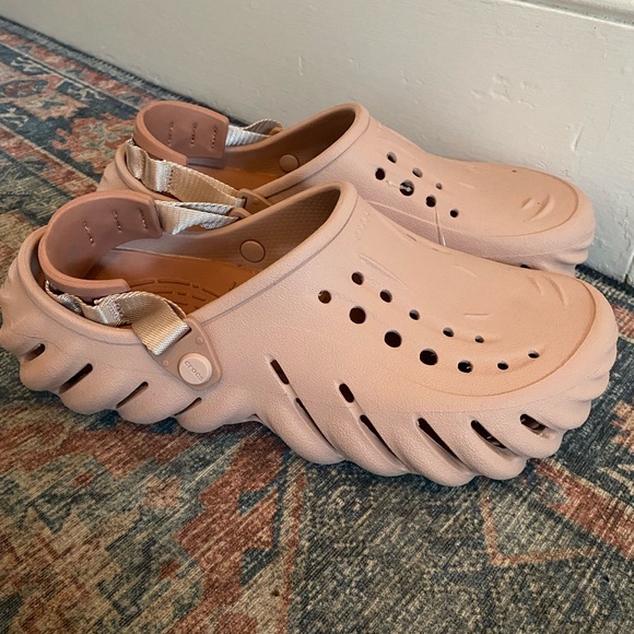 CROCS Shoes - NEW Crocs Echo women’s pink clog size 11 slip on sandals beach casual athleisure